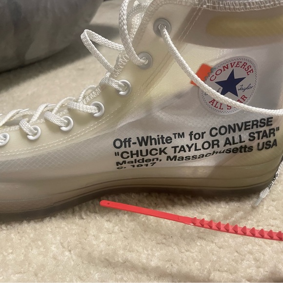 Off White Vulcanized Converse - Picture 5 of 5